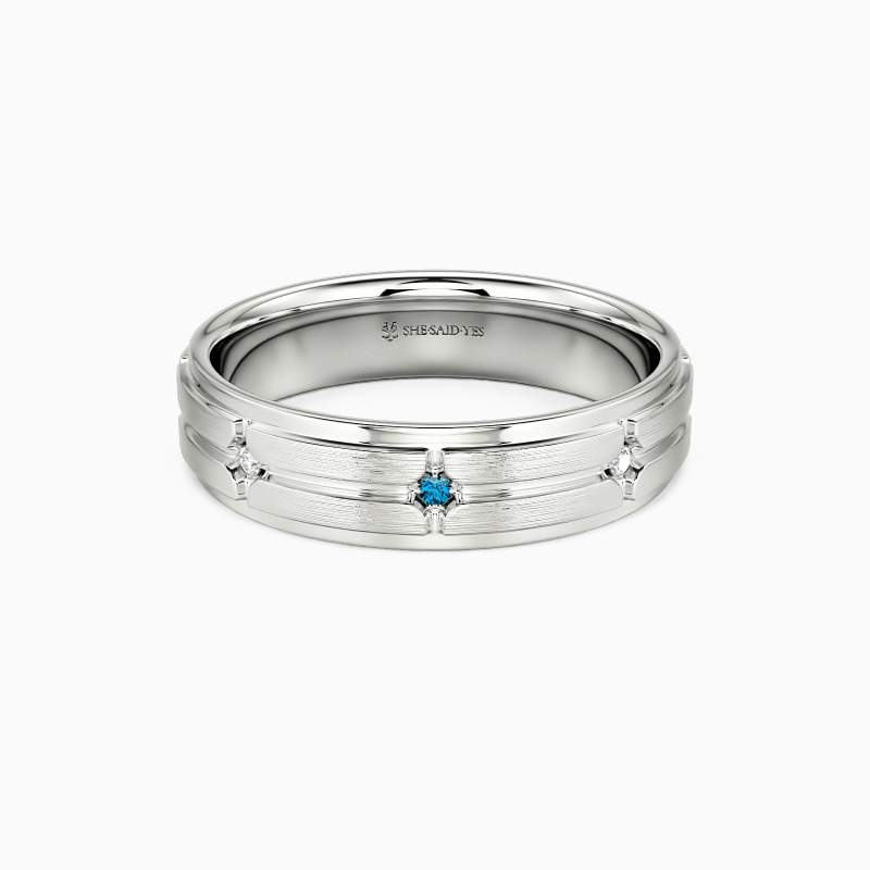 "My Silent Guardian" Matte Brushed Men's Wedding Ring