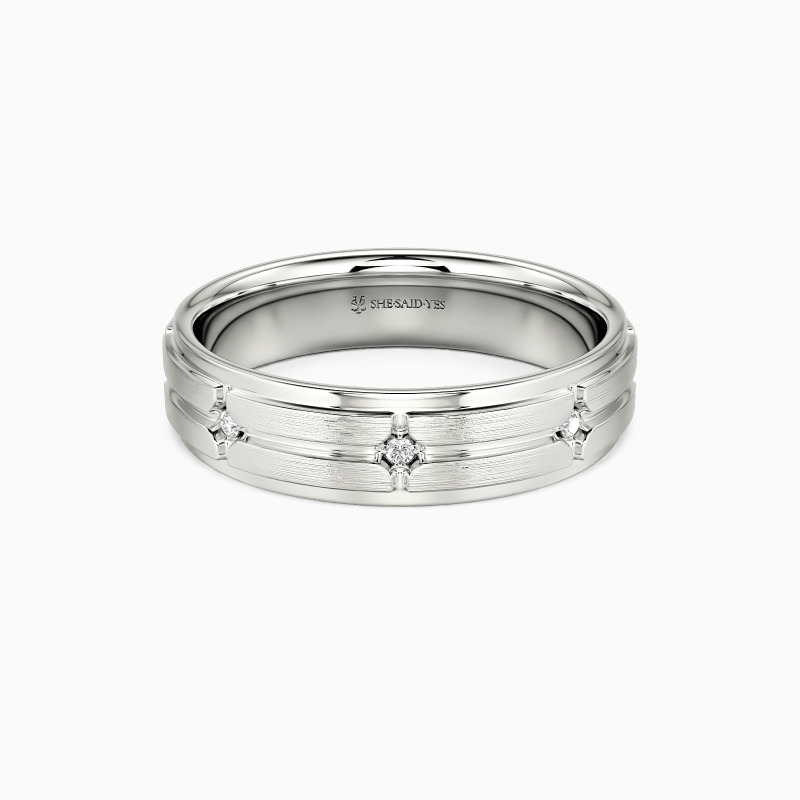 "My Silent Guardian" Matte Brushed Men's Wedding Ring