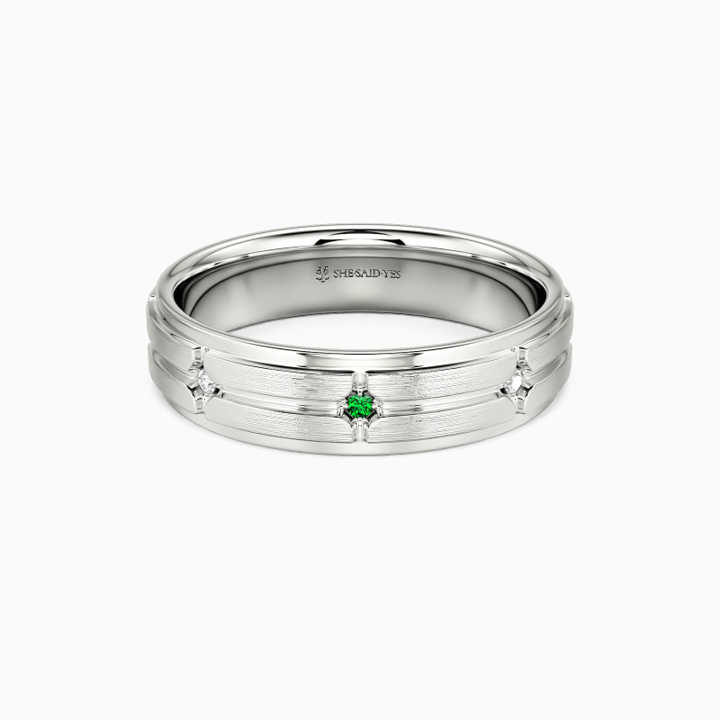"My Silent Guardian" Matte Brushed Men's Wedding Ring
