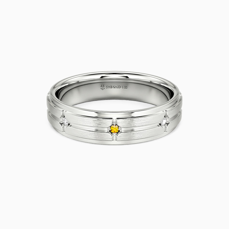 "My Silent Guardian" Matte Brushed Men's Wedding Ring