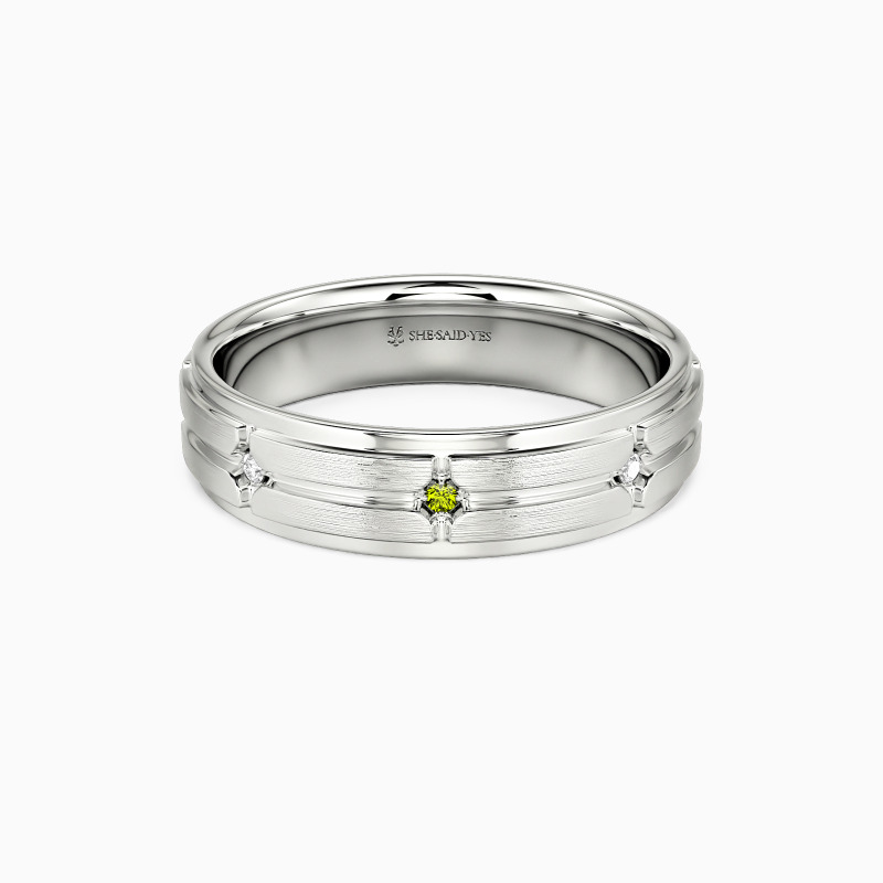 "My Silent Guardian" Matte Brushed Men's Wedding Ring