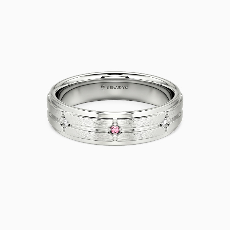 "My Silent Guardian" Matte Brushed Men's Wedding Ring