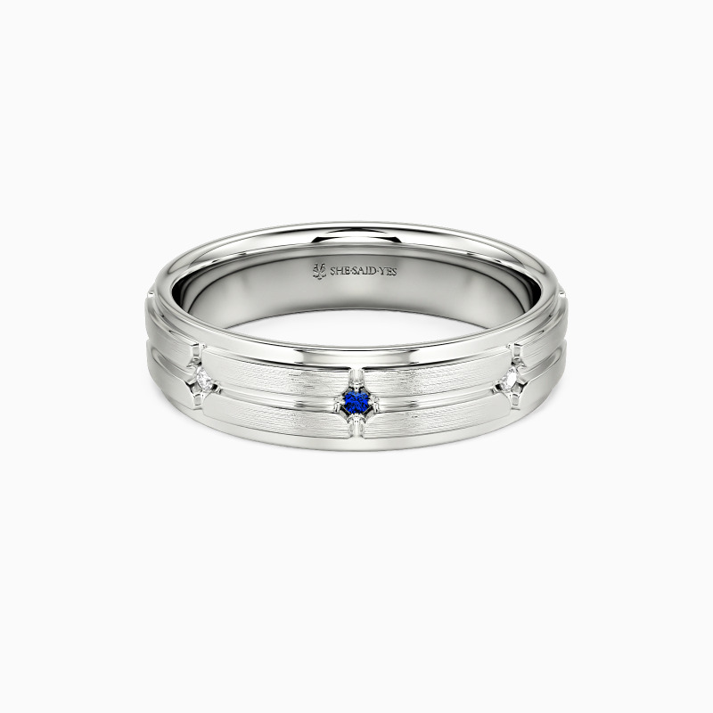 "My Silent Guardian" Matte Brushed Men's Wedding Ring