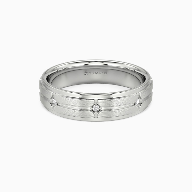 "My Silent Guardian" Matte Brushed Men's Wedding Ring