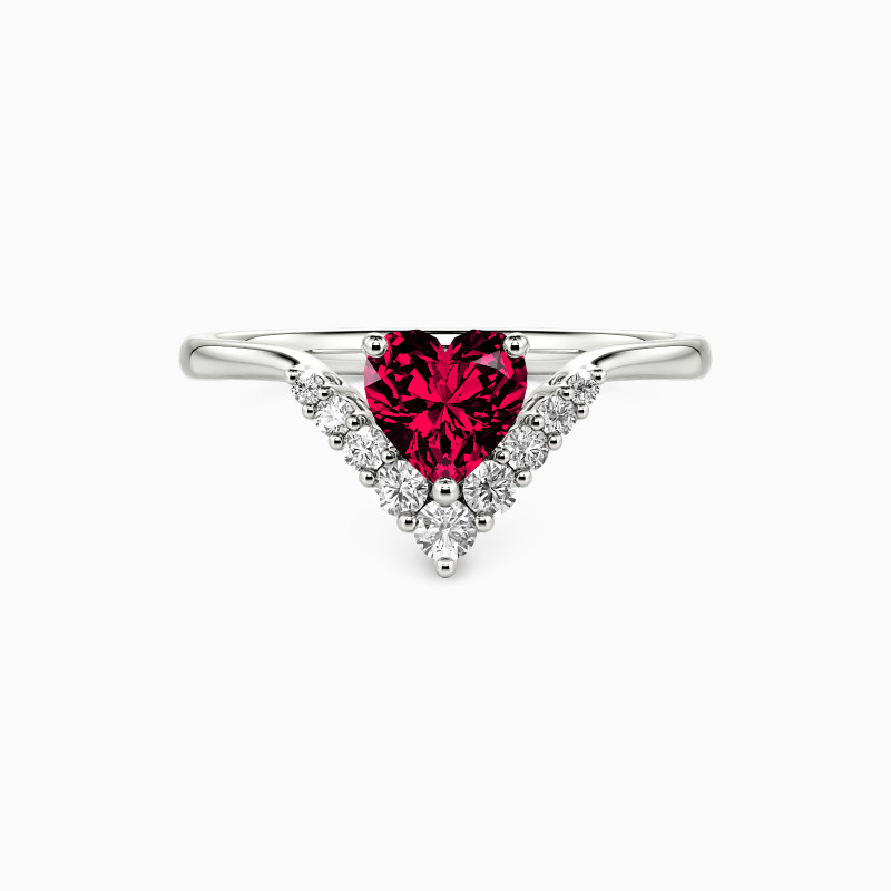 "Sweetheart" Stackable Cluster Dainty Ring