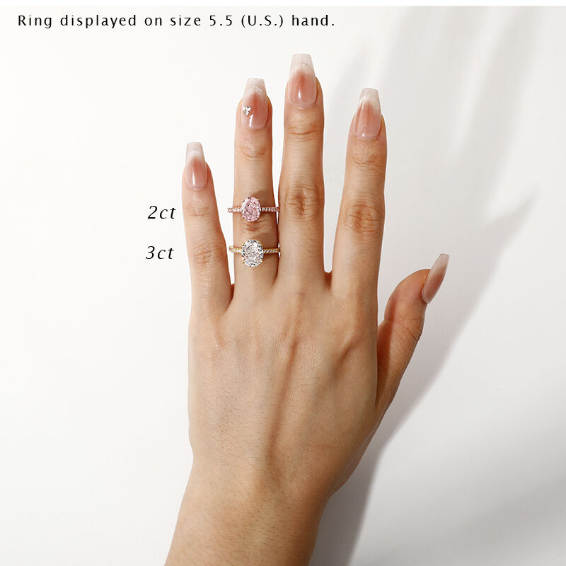 "Love You Like I Do" 3ct Oval Cut Side Stone Engagement Ring