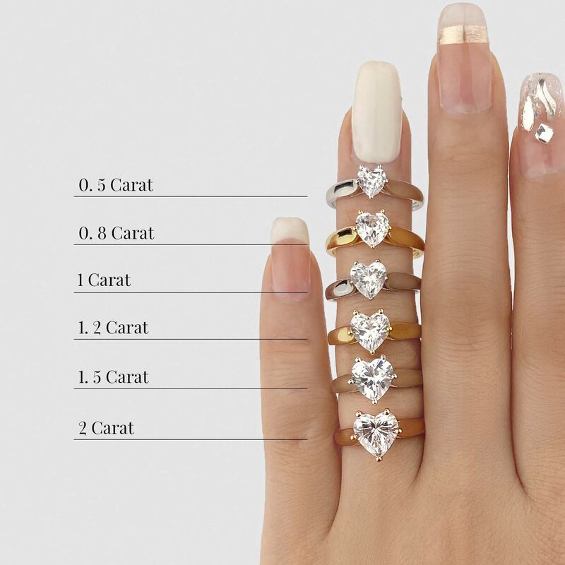 "Always Love You" 0.5ct Heart Cut Solitaire Engagement Ring
