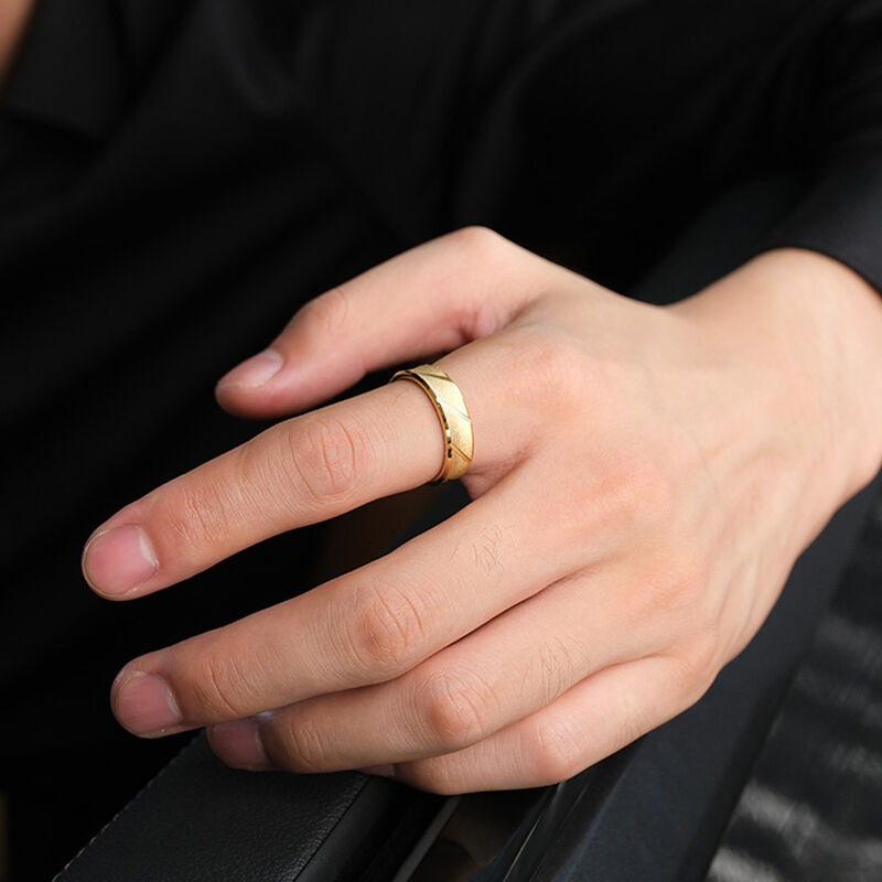 "Das Leere & Das Ganze" 6mm Wolframkarbid-Herren-Ehering