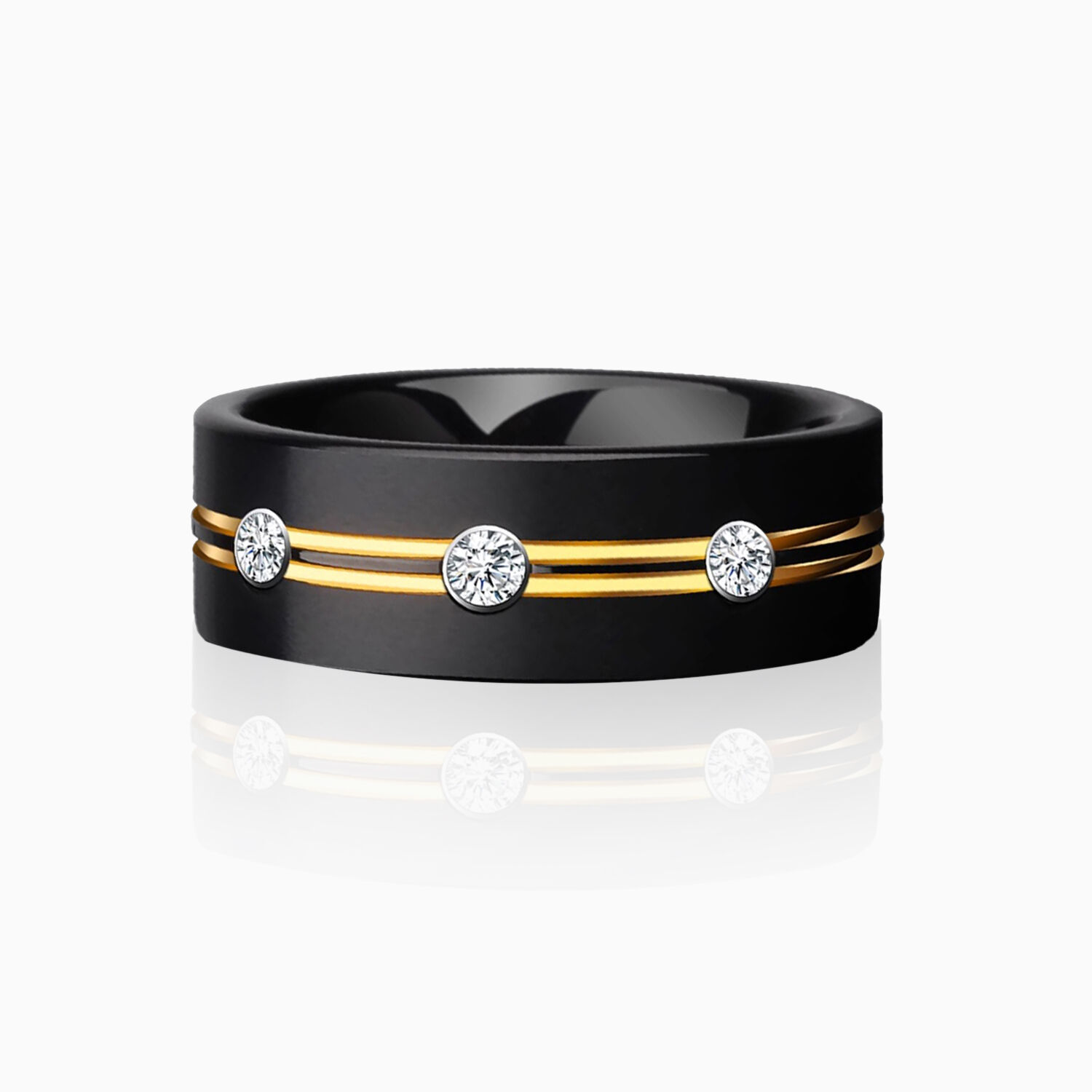 "Locked in Time" 8mm Tungsten Carbide Men's Wedding Ring