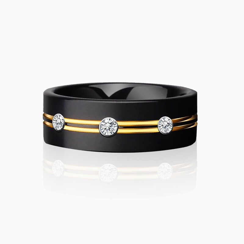 "Locked in Time" 8mm Tungsten Carbide Men's Wedding Ring