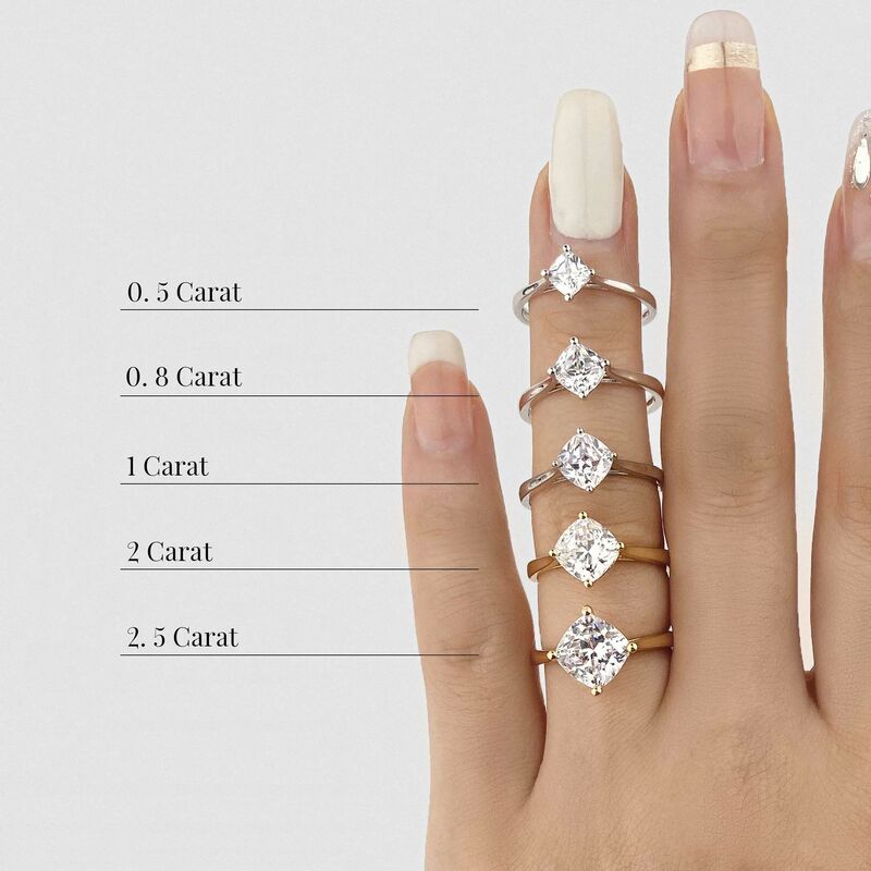 “I Promise To Be With You Forever" 2.5ct Cushion Cut Solitaire Engagement Ring