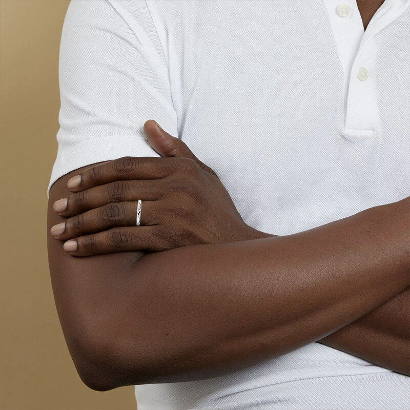 "The Day Time Stood Still" Men's Wedding Band