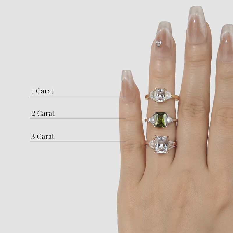 "Love Prayer" 3ct Radiant Cut Three Stone Engagement Ring