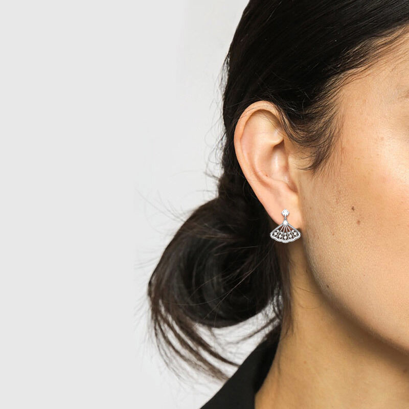 "At Last" Round Cut Drop Earrings