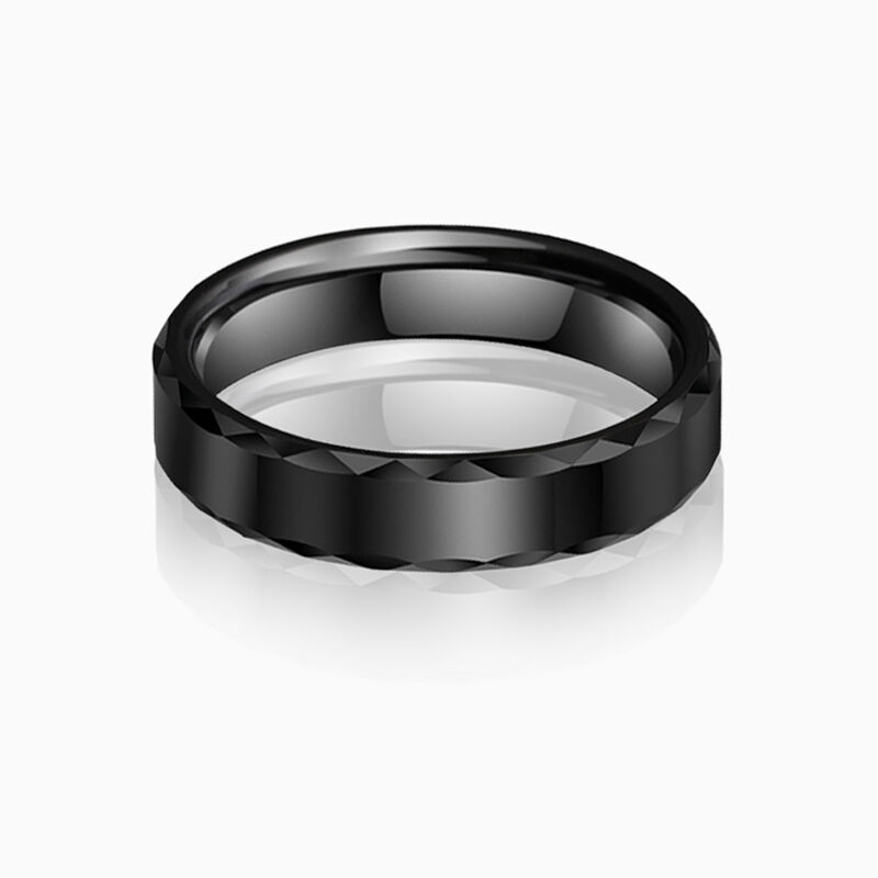 「永遠の影」6mm セラミック メンズ婚約指輪