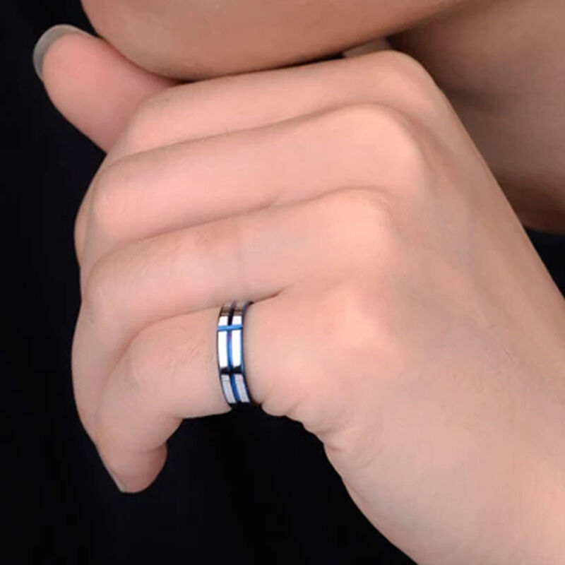 "Besiegeltes Schicksal" 8mm Herren-Ehering aus Wolframkarbid