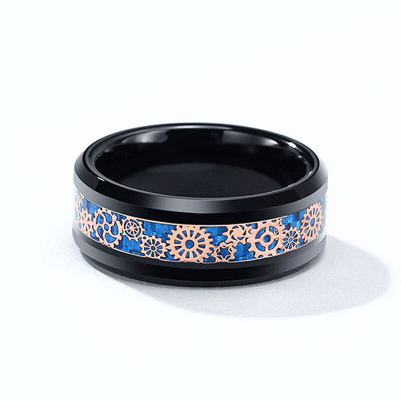 "The Nebula Gear" 8mm Ceramic Men's Wedding Ring