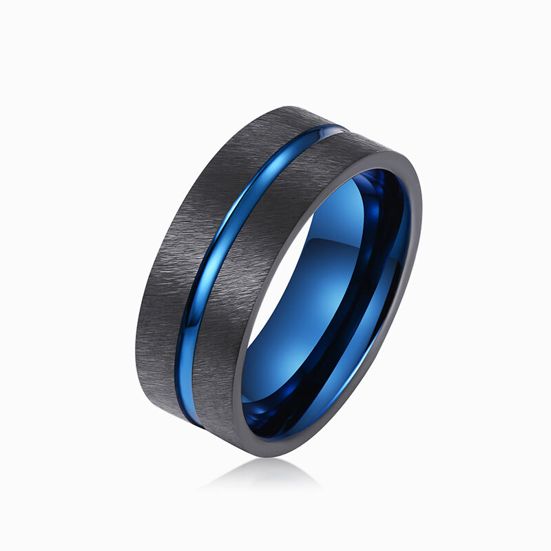 "Destiny's Path" 8mm Channel Tungsten Carbide Men's Wedding Ring