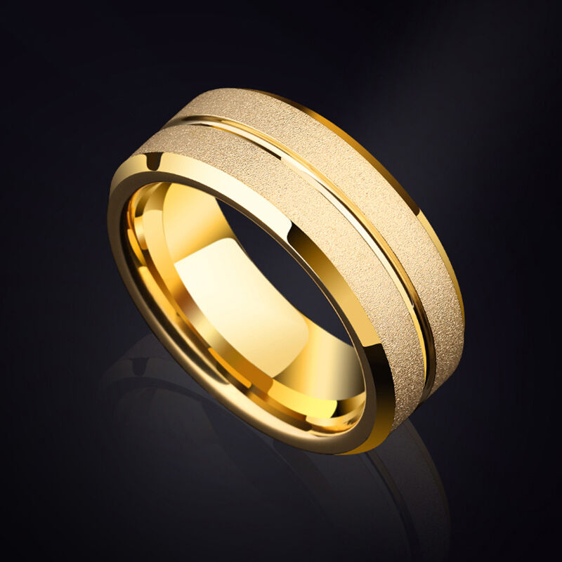 "Stiller Bund" 8mm Wolframkarbid-Herren-Ehering