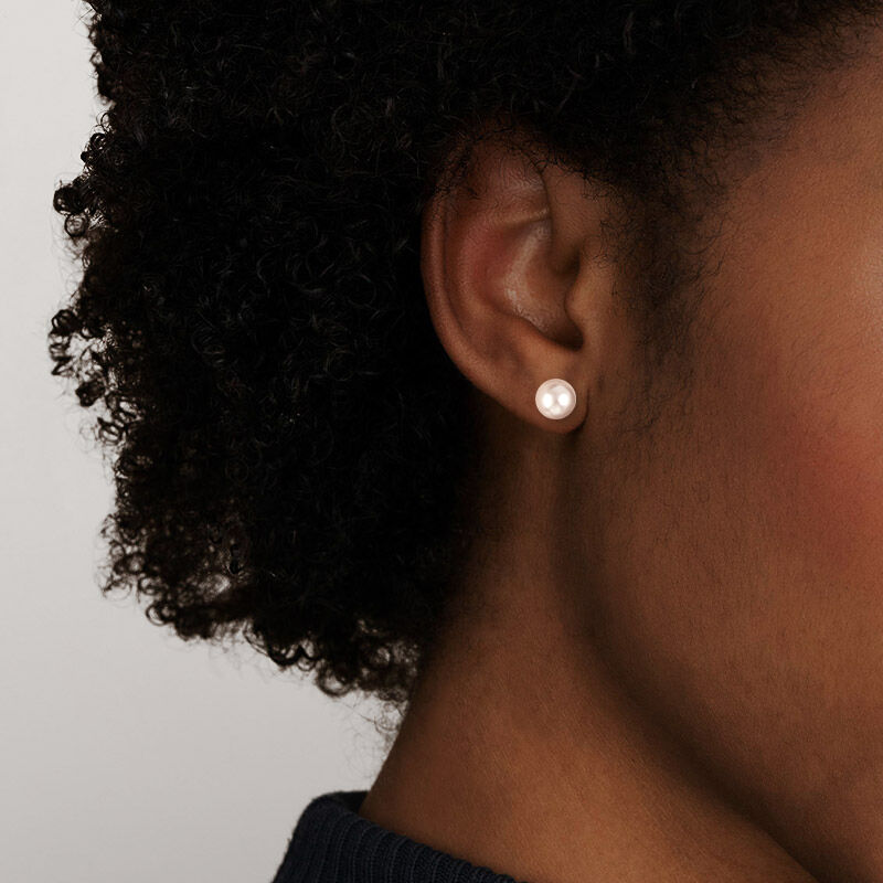 "Whispers of Devotion" 7.0-7.5mm Freshwater Pearl Stud Earrings