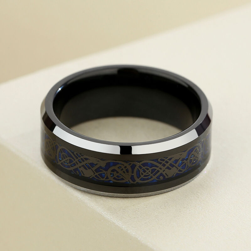 "Aetherion" 8mm Tungsten Carbide Men's Wedding Ring