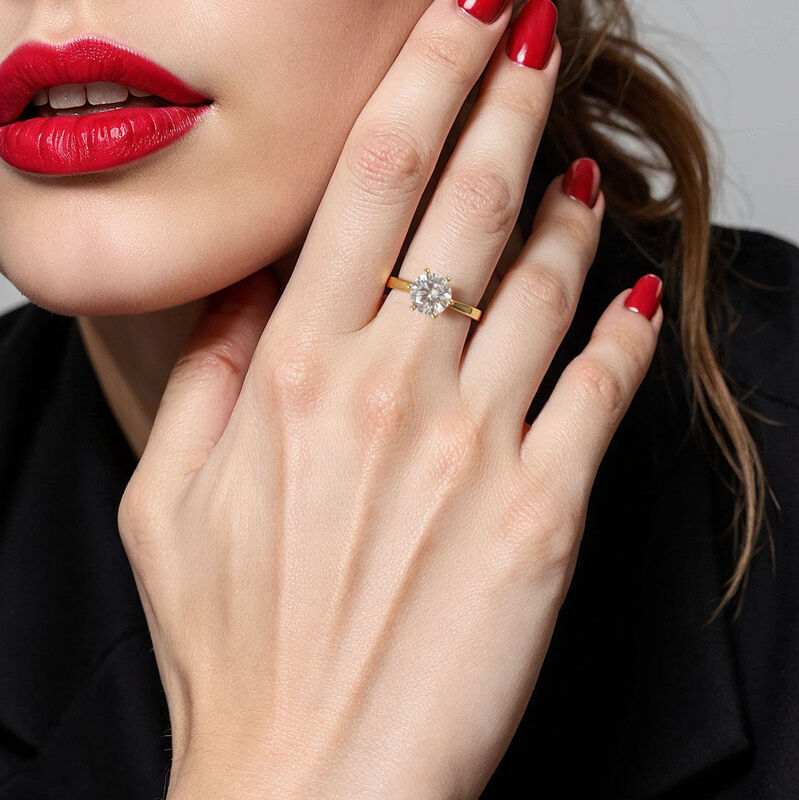 "You Mean The World To Me" 3ct Round Cut Solitaire Engagement Ring