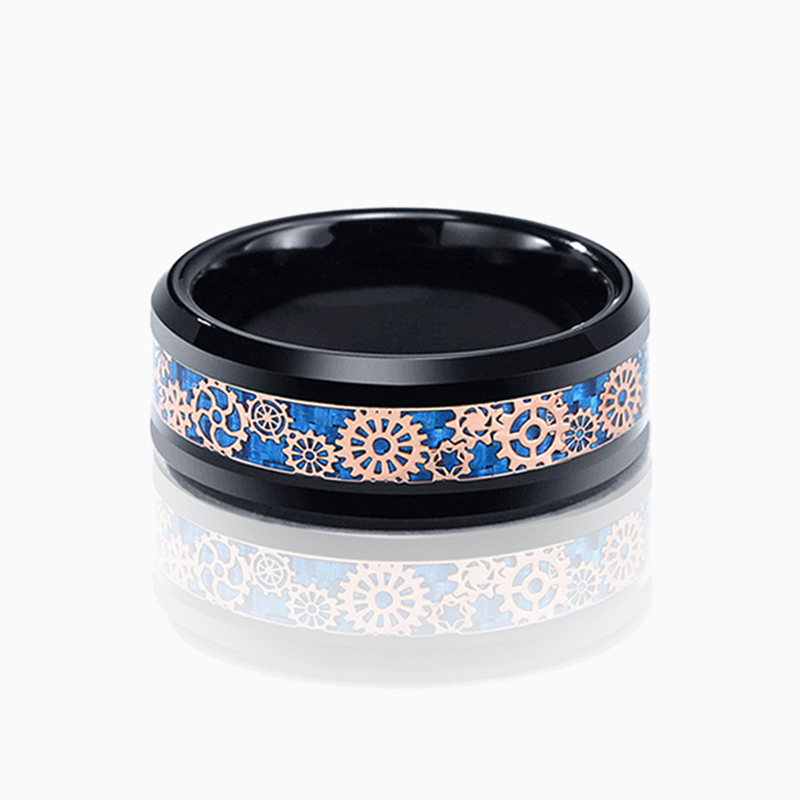 "The Nebula Gear" 8mm Ceramic Men's Wedding Ring