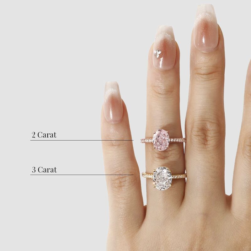 "Love You Like I Do" 3ct Oval Cut Side Stone Engagement Ring