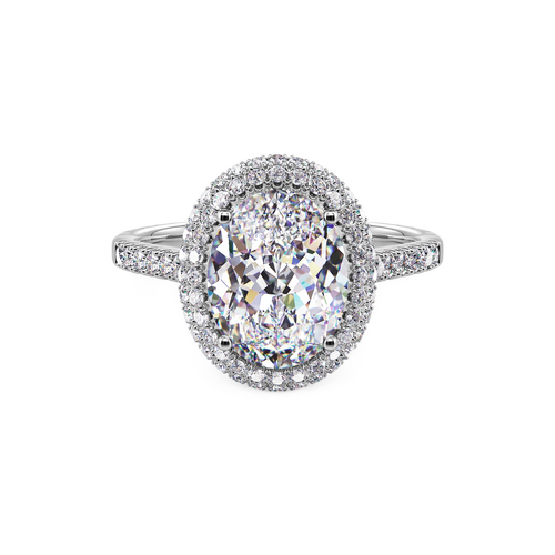 Is She Said Yes Jewelry Real "Forever Obsession" Oval Cut Halo Engagement Ring - SHE·SAID·YES Jewelry