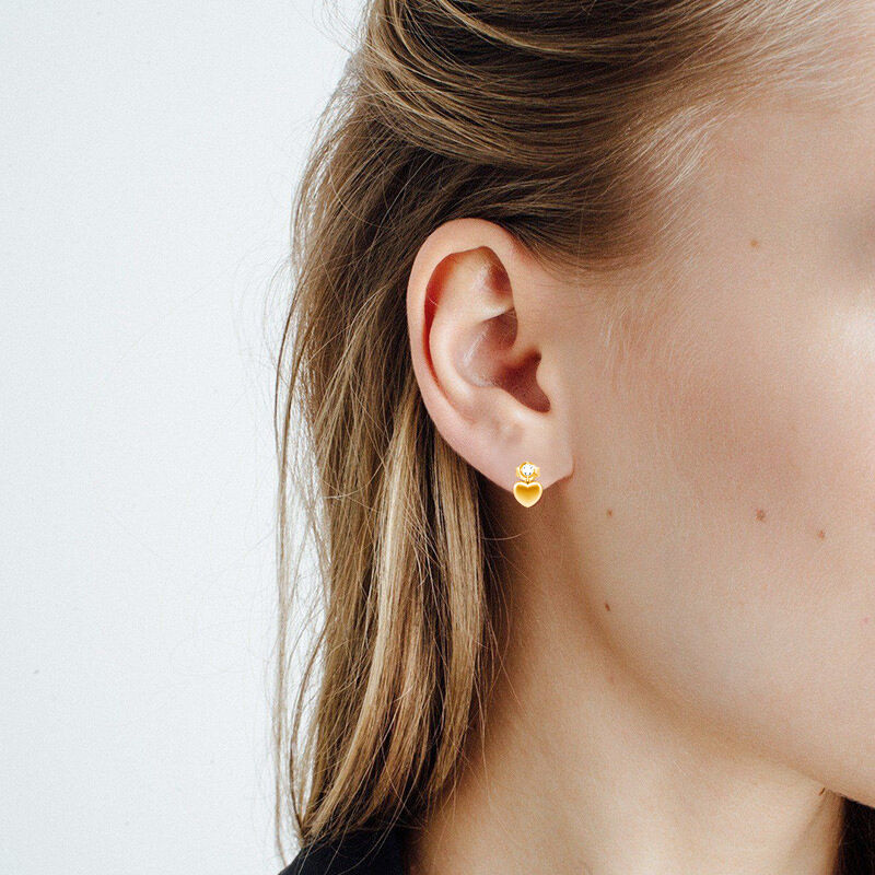 "Love is All About" Round Cut Drop Earrings