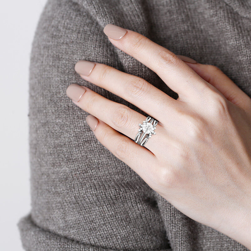 "From This Moment Forward" Round Cut Bridal Set
