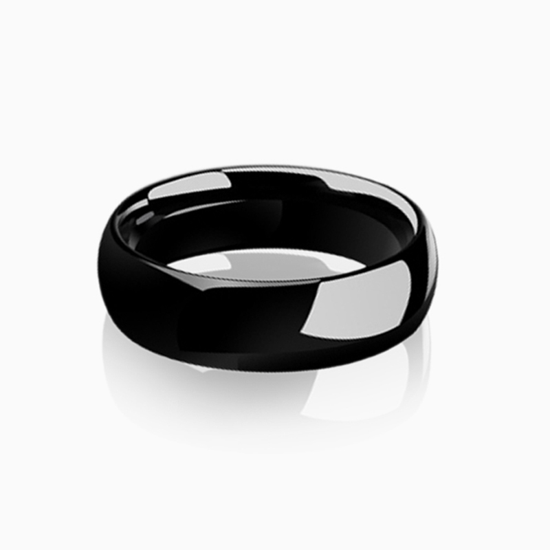 "Midnight Reflection" 6mm Ceramic Men's Wedding Ring