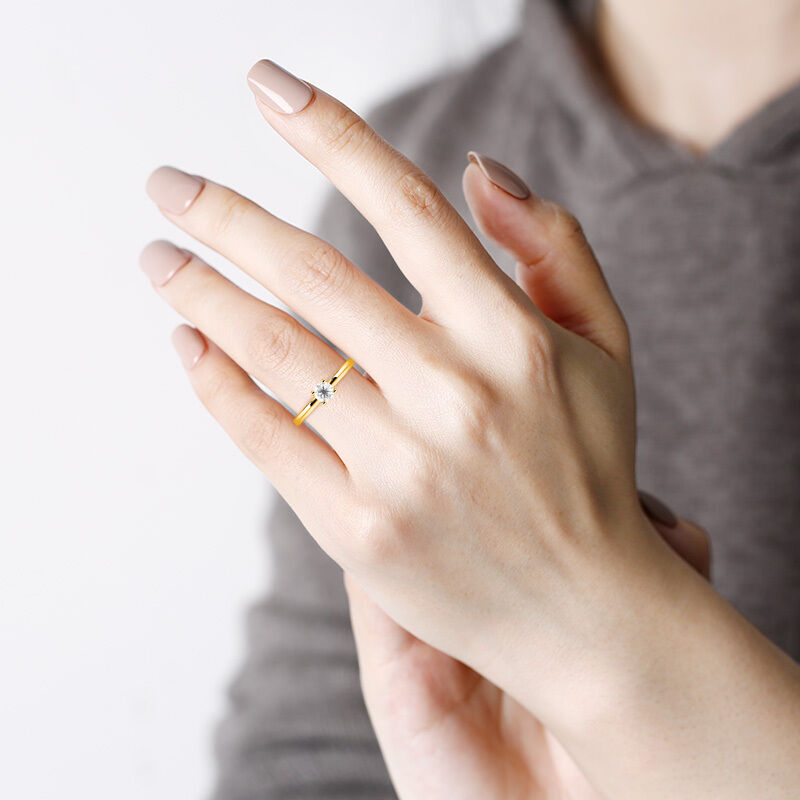 "Forever Starts with Now" Round Cut Solitaire Engagement Ring