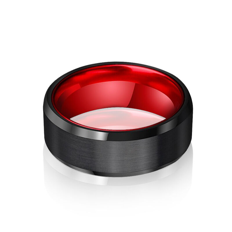 "Crimson Soul" 8mm Tungsten Carbide Men's Wedding Ring