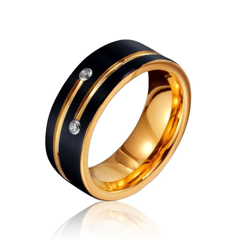 "Starlit Covenant" 8mm Tungsten Carbide Men's Wedding Ring