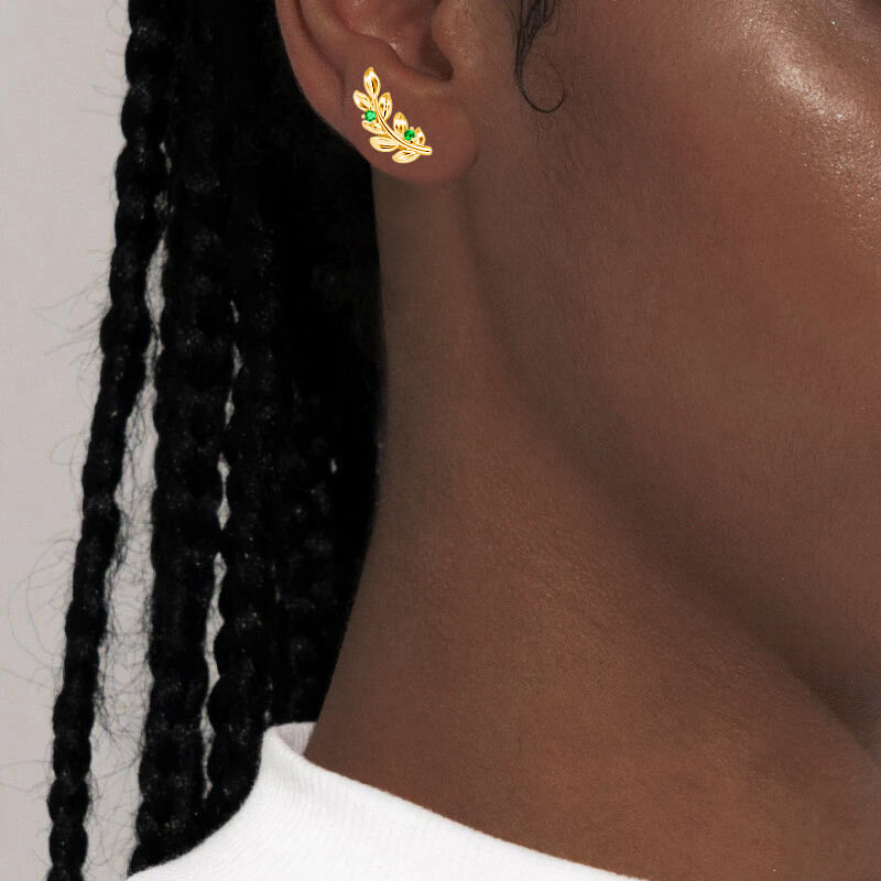 "Peace Anthem" Round Cut Earrings
