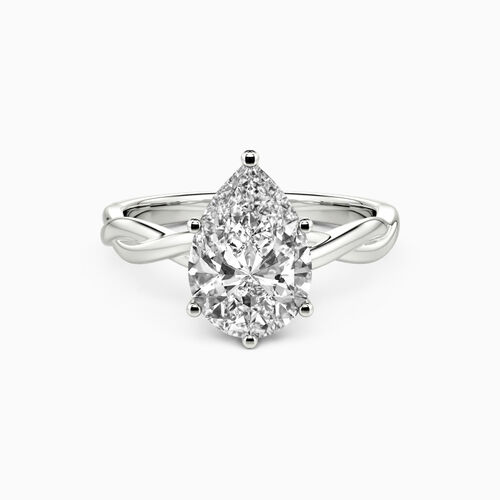 エレガントなソリティアリング PT950 シンシア プリンセスカット ソリティア リング 0.7ct