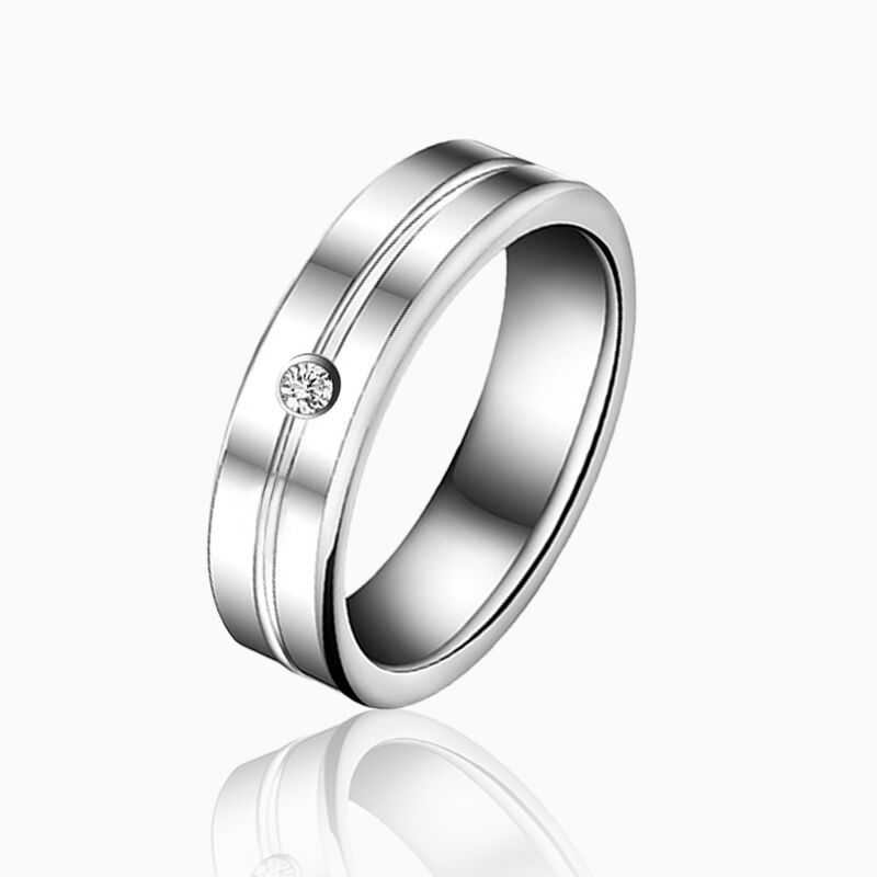 "Strahlende Bindung" 6mm Wolframkarbid-Herren-Ehering