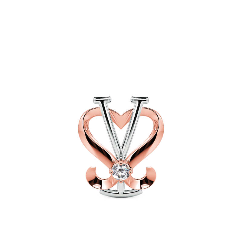 "Love Symbol" Round Cut Pendant
