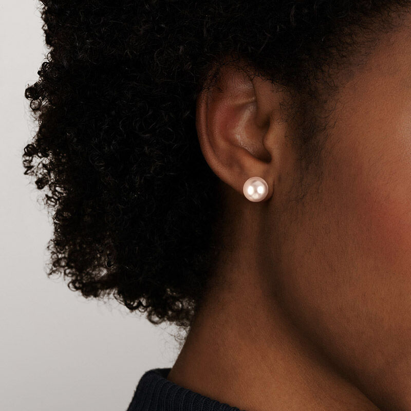 "Whispers of Devotion" 9.0-9.5mm Freshwater Pearl Stud Earrings