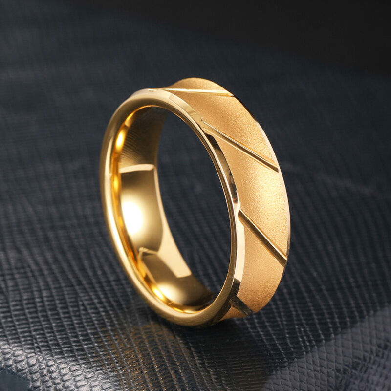 "Das Leere & Das Ganze" 6mm Wolframkarbid-Herren-Ehering