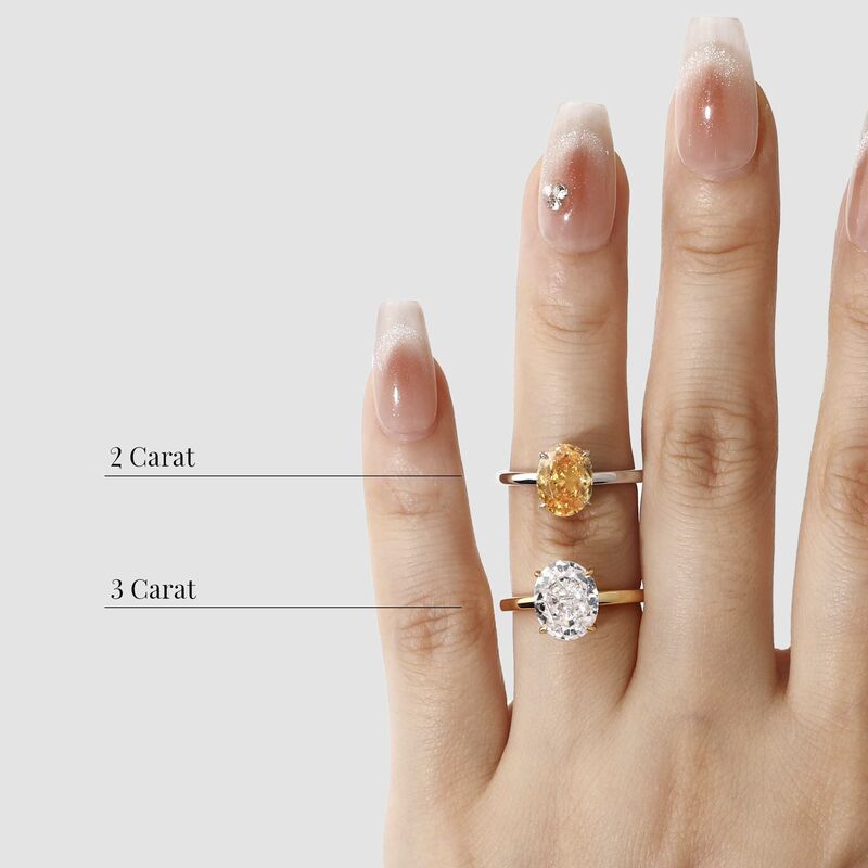 "Always and Only" 3ct Oval Cut Side Stone Engagement Ring