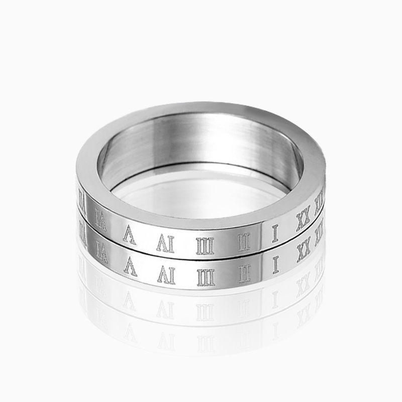 "The Spinning Years" 8mm Titanium Steel Men's Wedding Ring