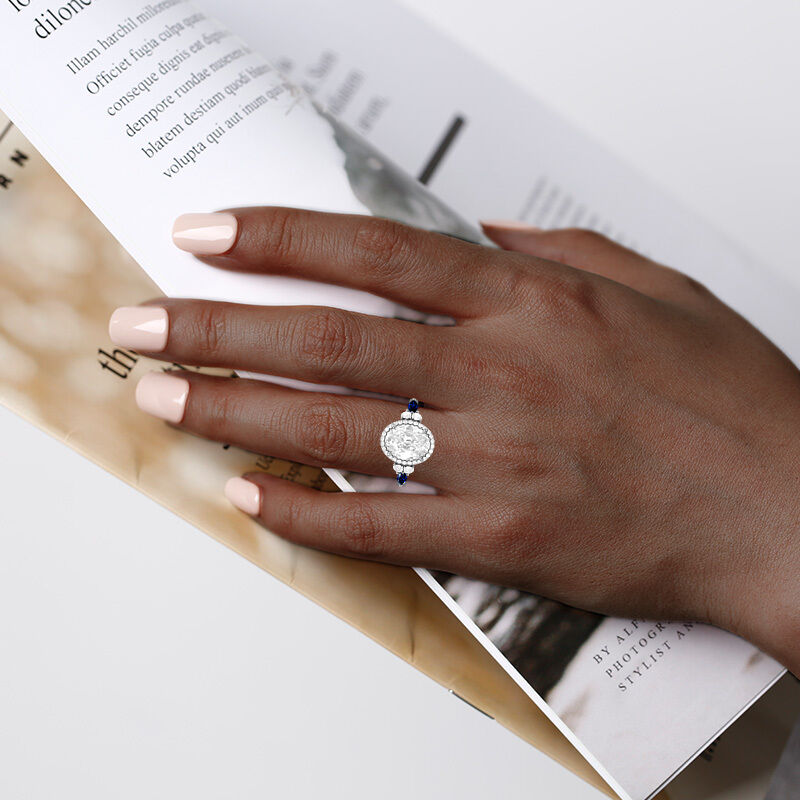 "No Words Needed" Oval Cut Halo Engagement Ring