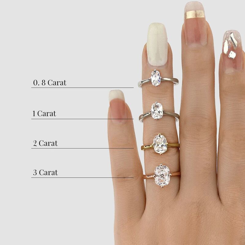 " I Promise To Be With You Forever" 2ct Elongated Cushion Solitaire Engagement Ring