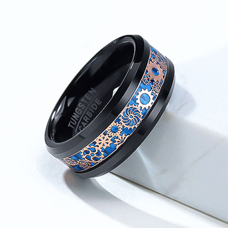 "The Nebula Gear" 8mm Ceramic Men's Wedding Ring