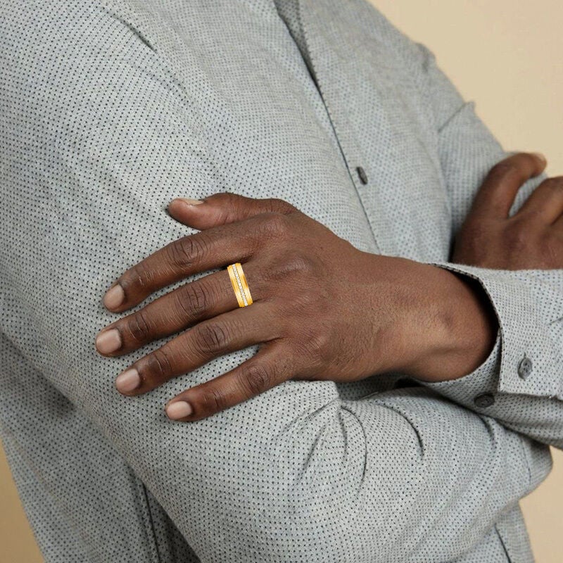 "Beyond The Time" Matte Brushed Men's Wedding Ring