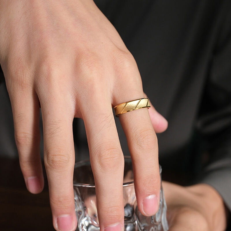 "Das Leere & Das Ganze" 6mm Wolframkarbid-Herren-Ehering