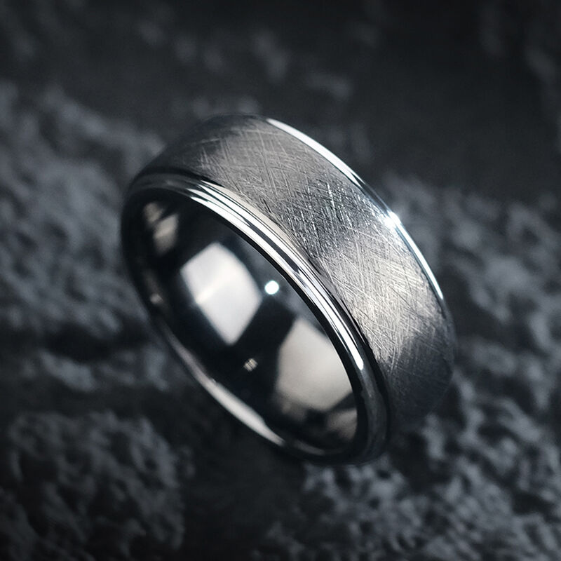 "Endlose Flut" 8mm Herren-Ehering aus Wolframkarbid