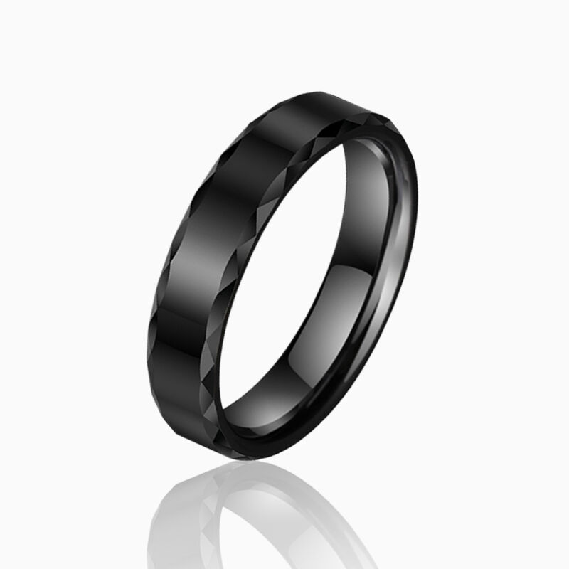 「永遠の影」6mm セラミック メンズ婚約指輪